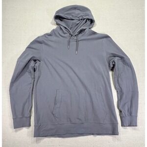 Prana‎ Men's Large Sector Hoodie Athleisue Performance Ribbed Arm Pads Charcoal